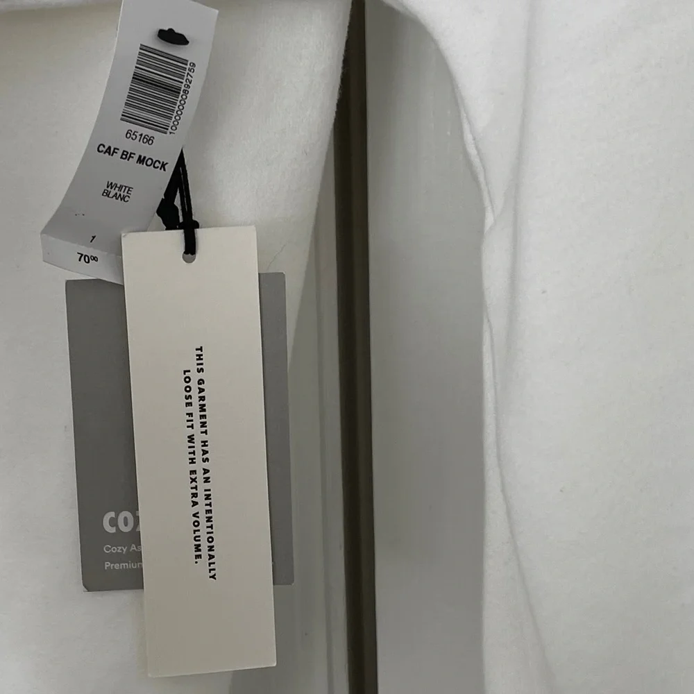 Aritzia Cozy Fleece Boyfriend Mock Sweatshirt NWT - Picture 6 of 9